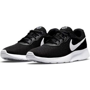 Nike Women’s Tanjun Dual-Tone Black White And Barely Volt Trainers